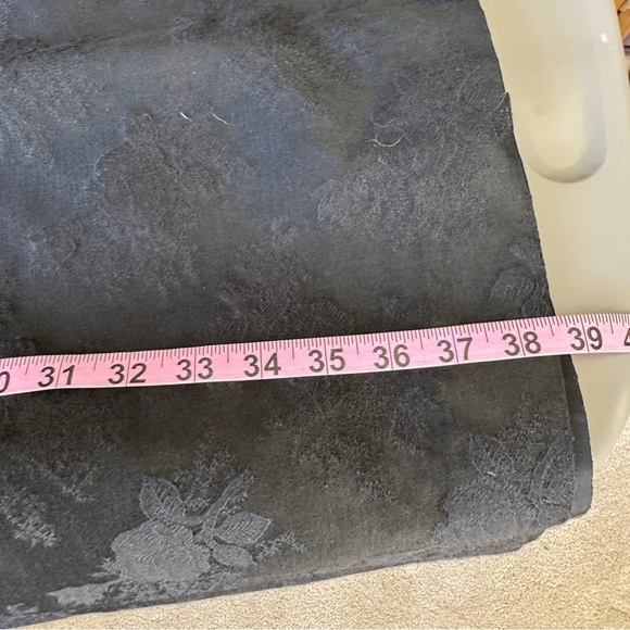 Vintage 50s 60s Black Floral Brocade Pinup Dress and Jacket Set - Picture 16 of 16